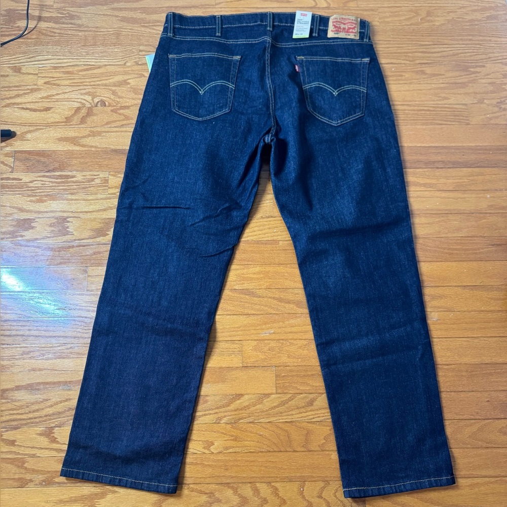 NWT Levi’s 559 Relaxed Straight stretch Dark Blue Jeans 40x32 - Picture 6 of 8